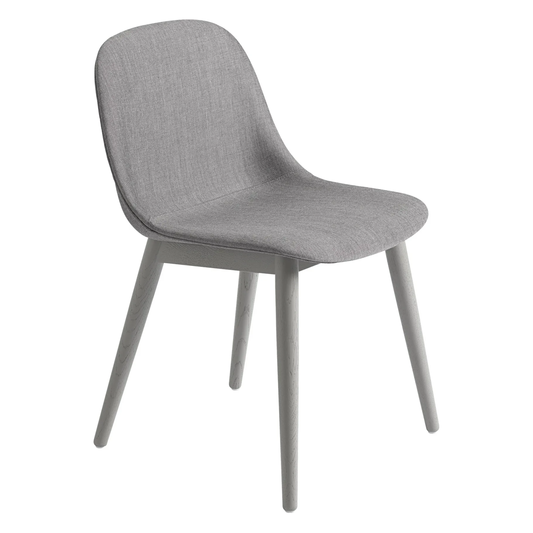 Sedia Fiber con gambe in legno , Remix 133-grey Muuto