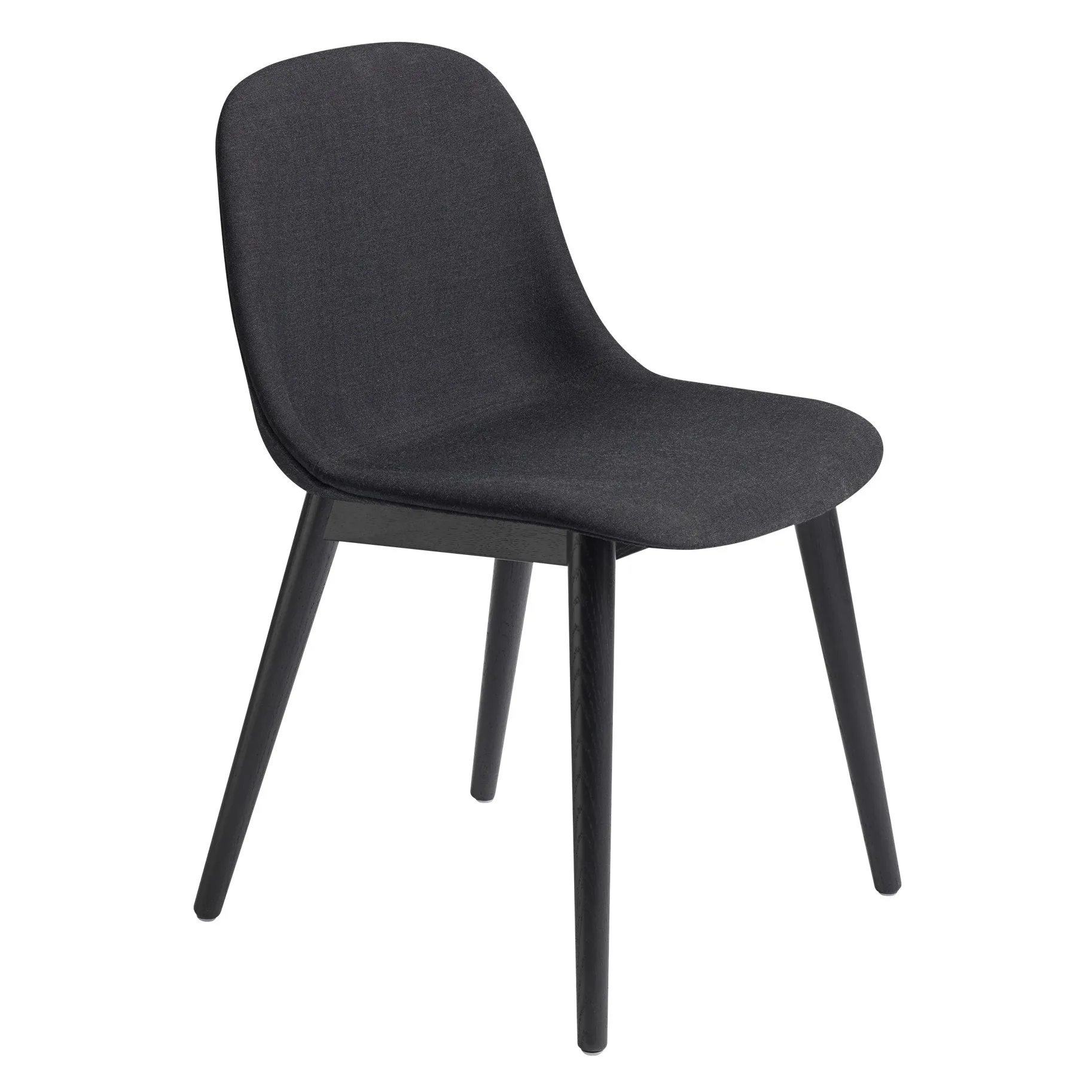 Sedia Fiber con gambe in legno , Remix 183-black Muuto