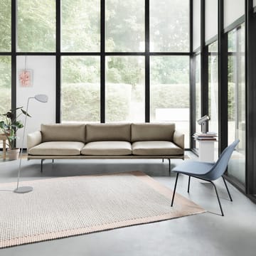 Sedia Fiber Lounge con gambe in acciaio - Divina 154-Black - Muuto