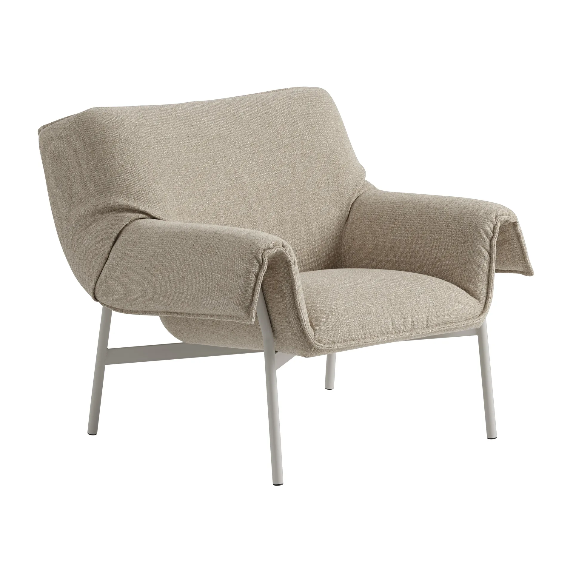 Sedia lounge Wrap, Ecriture 240, grigio Muuto