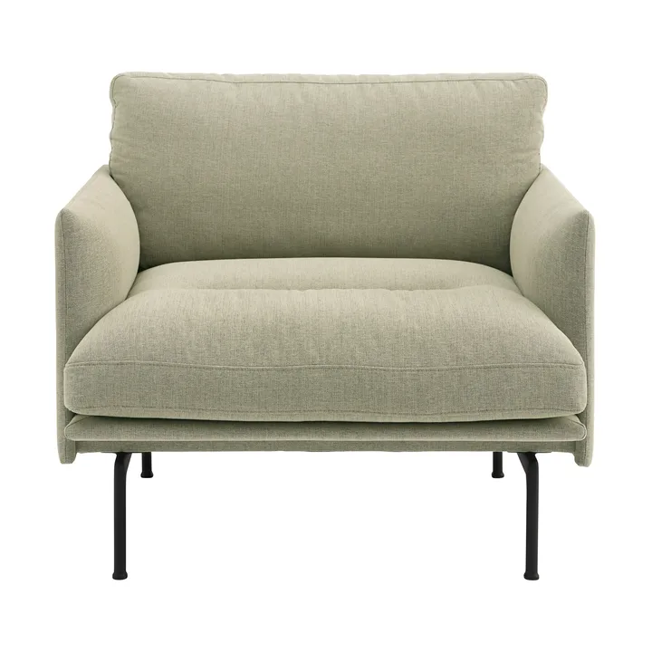 Sedia Outline Soft - Guest 250-gambe nere - Muuto