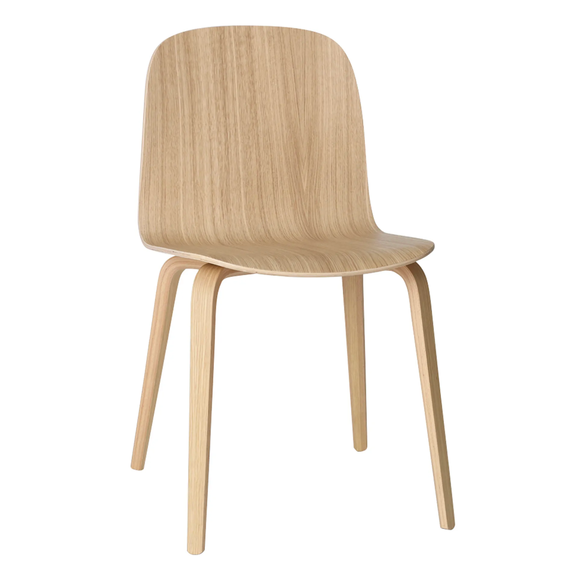 Sedia Visu con base in legno, Oak Muuto