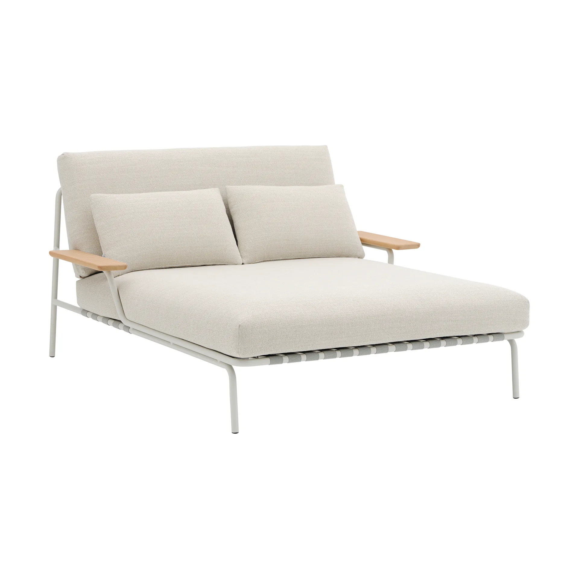 Settle chaise longue, Laze 1-grey, con braccioli Muuto