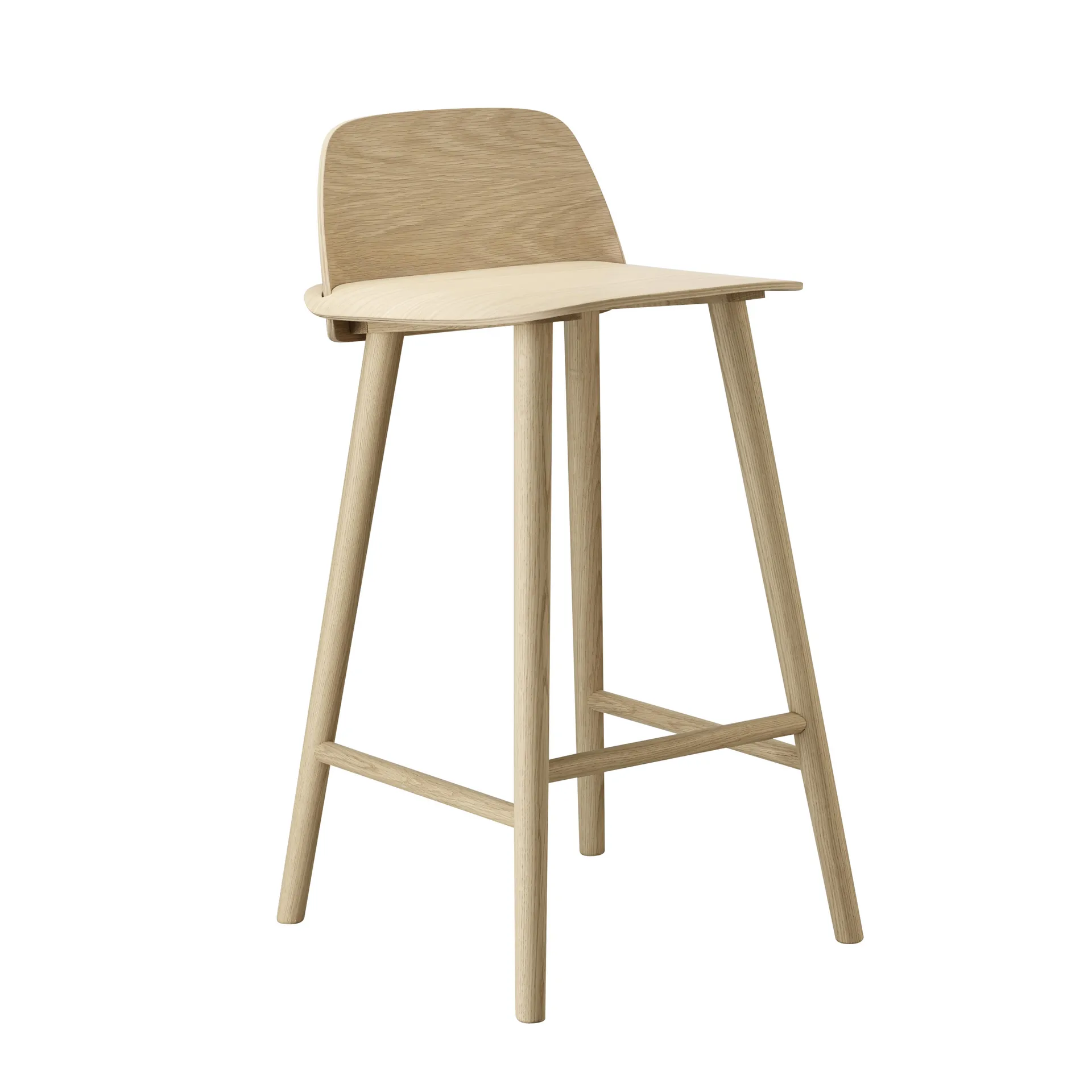 Sgabello da bar Nerd, Rovere Muuto