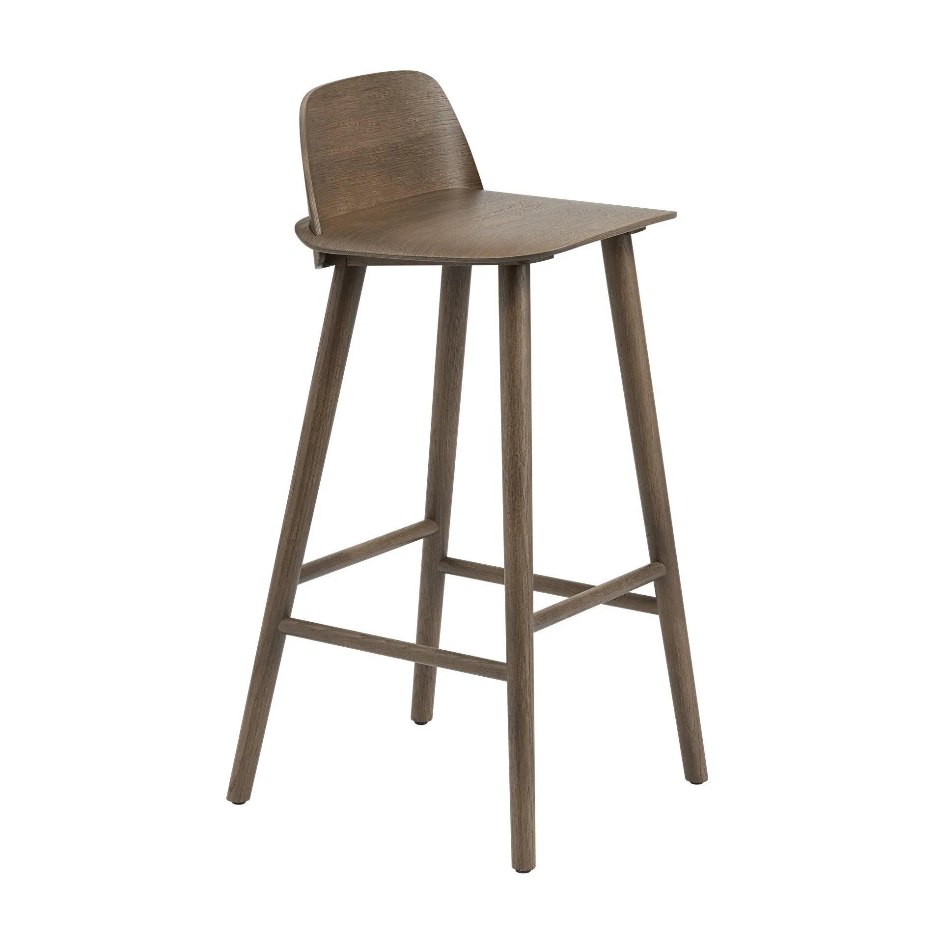 Sgabello da bar Nerd, Stained dark brown Muuto