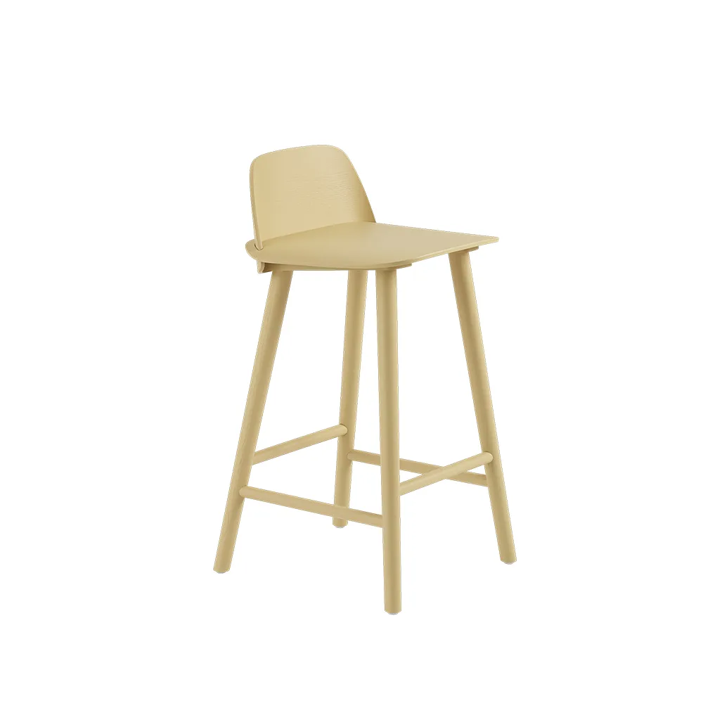 Sgabello Nerd counter, Giallo sabbia Muuto
