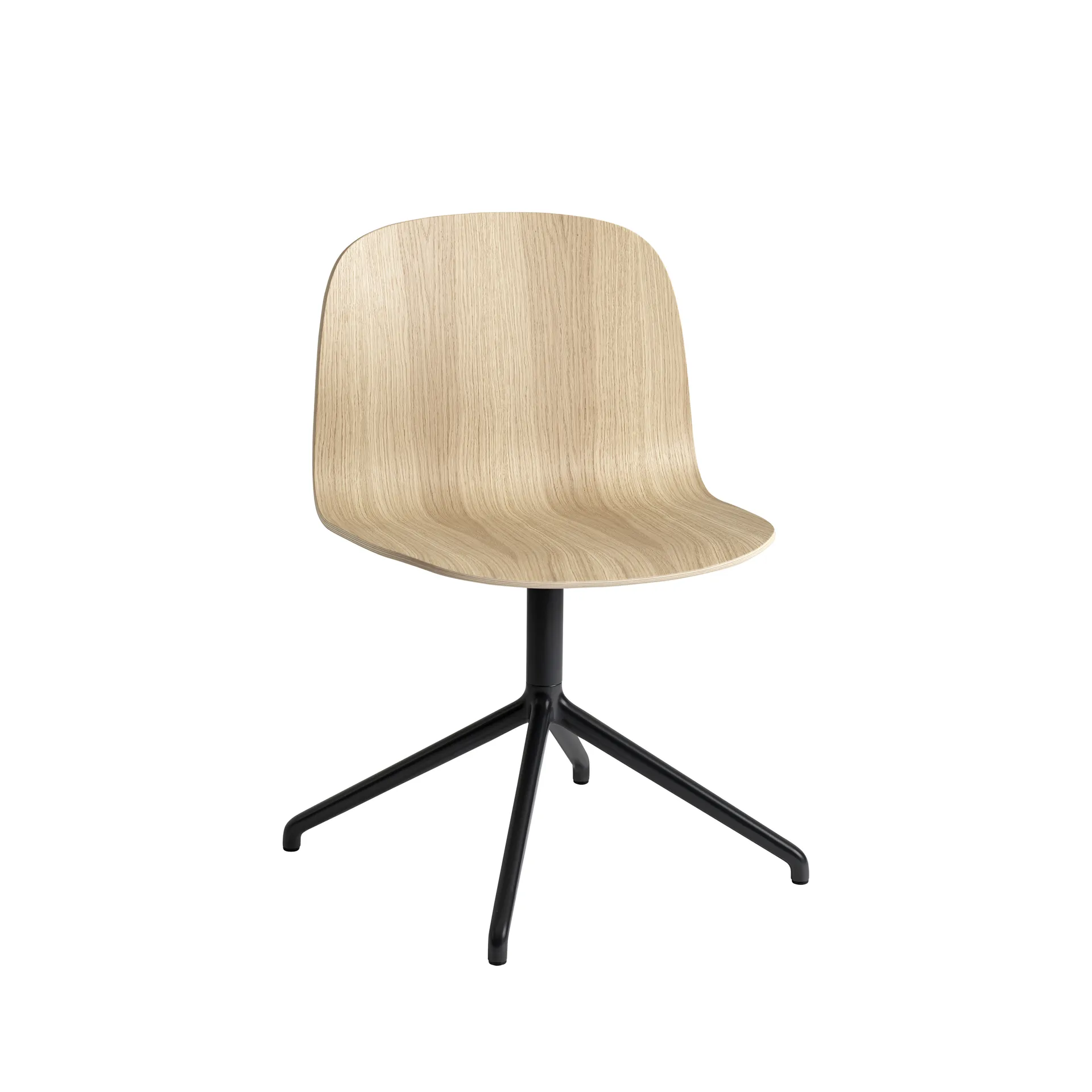 Sgabello Visu Wide, rovere, base girevole Muuto