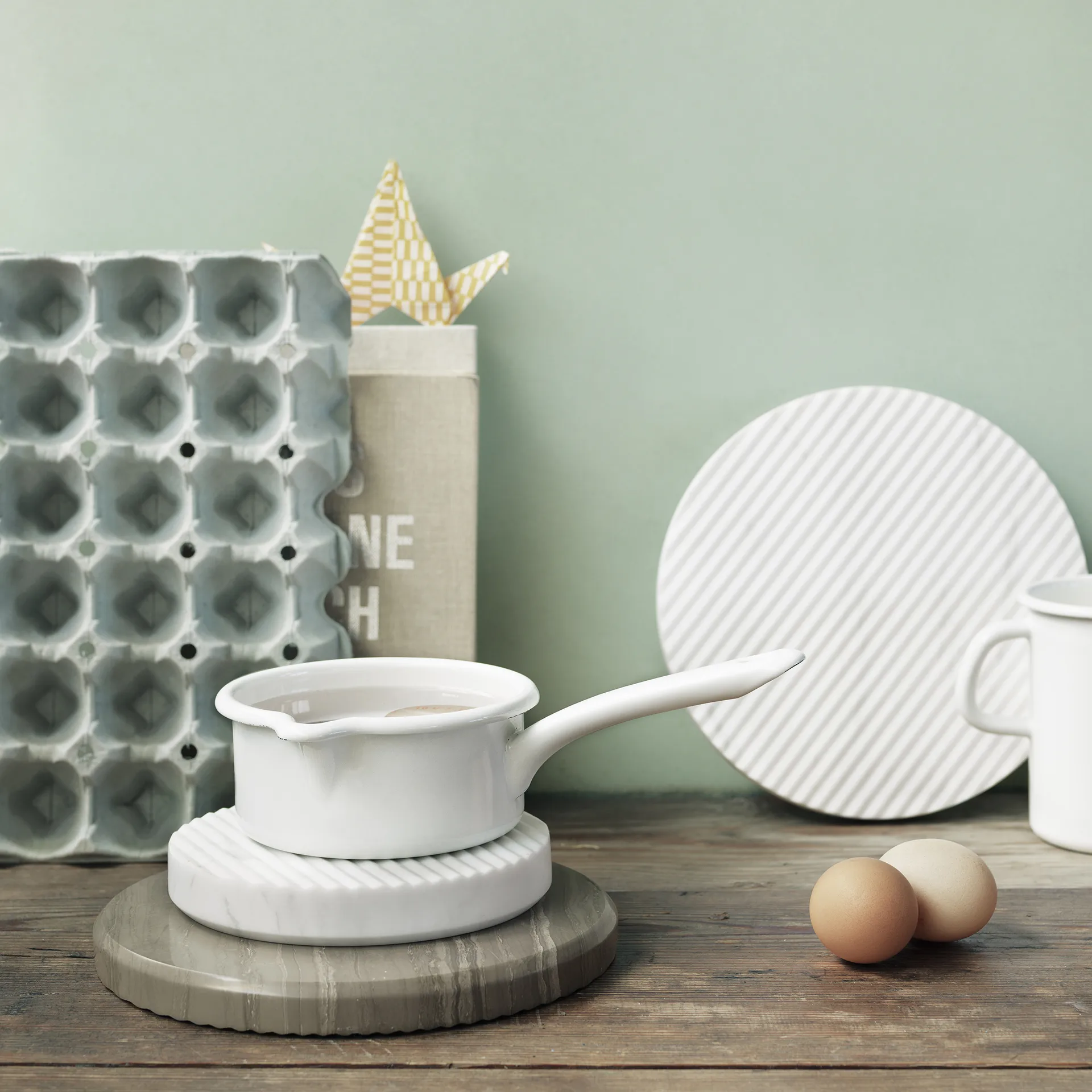 Sottobicchiere Groove marble, bianco piccolo Muuto