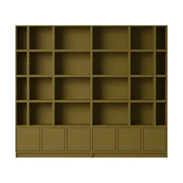 Stacked sistema di stoccaggio Bookcase Configuration 1 - Brown Green - Muuto
