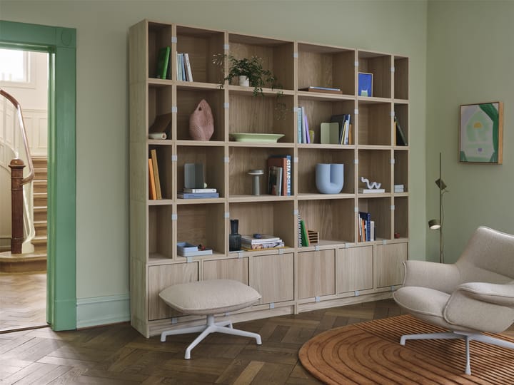 Stacked sistema di stoccaggio Bookcase Configuration 1, Brown Green Muuto