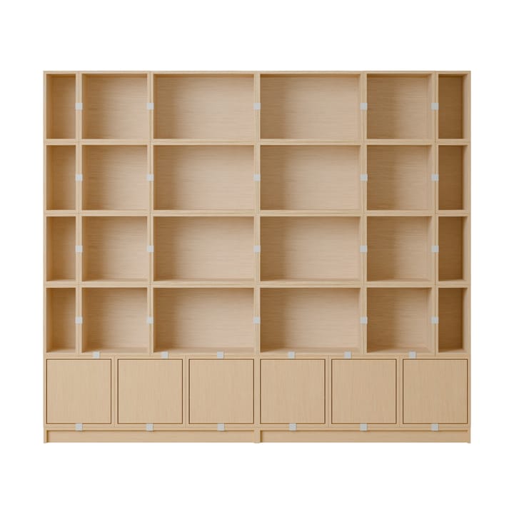 Stacked sistema di stoccaggio Bookcase Configuration 1 - Rovere - Muuto