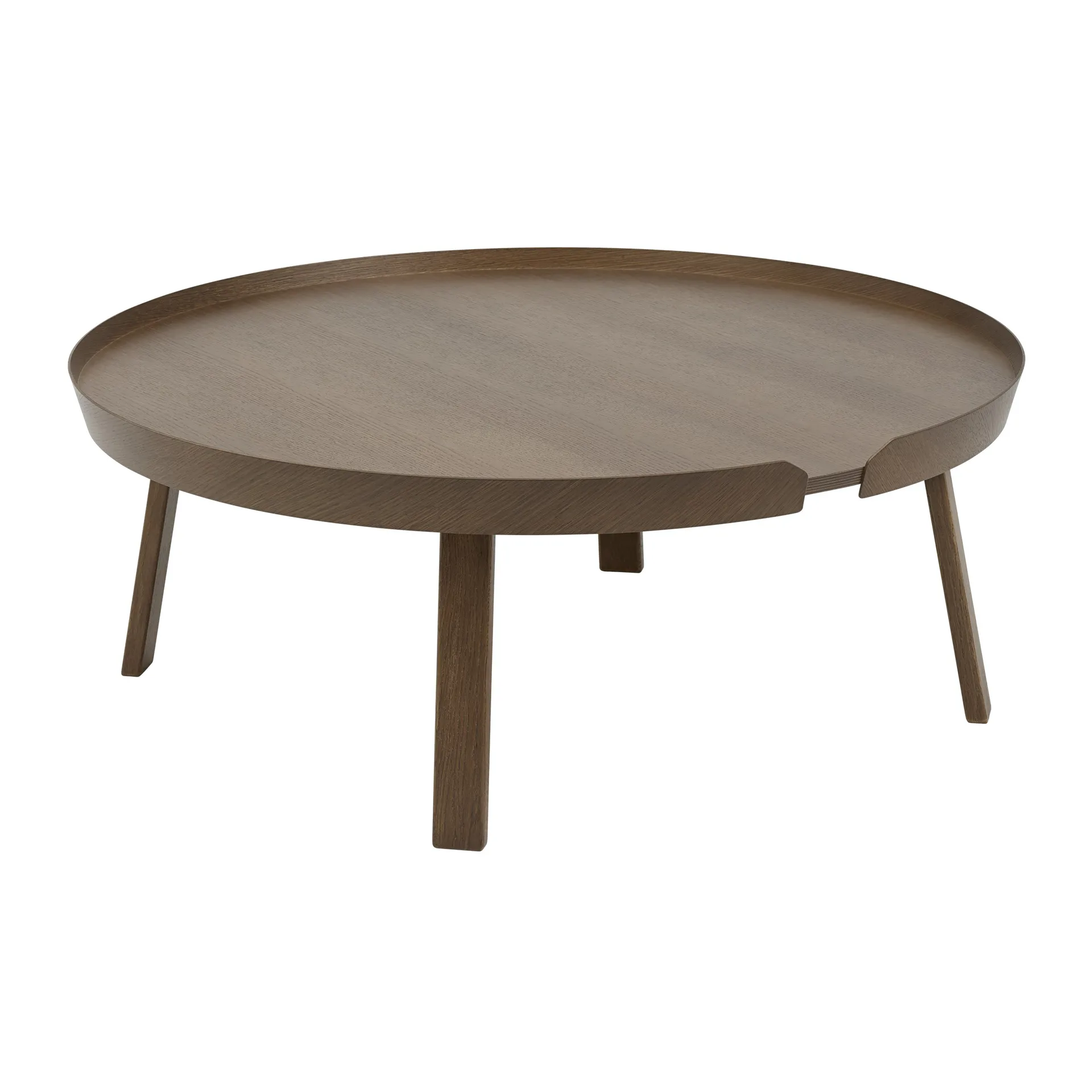 Tavolino Around molto grande, Stained dark brown Muuto