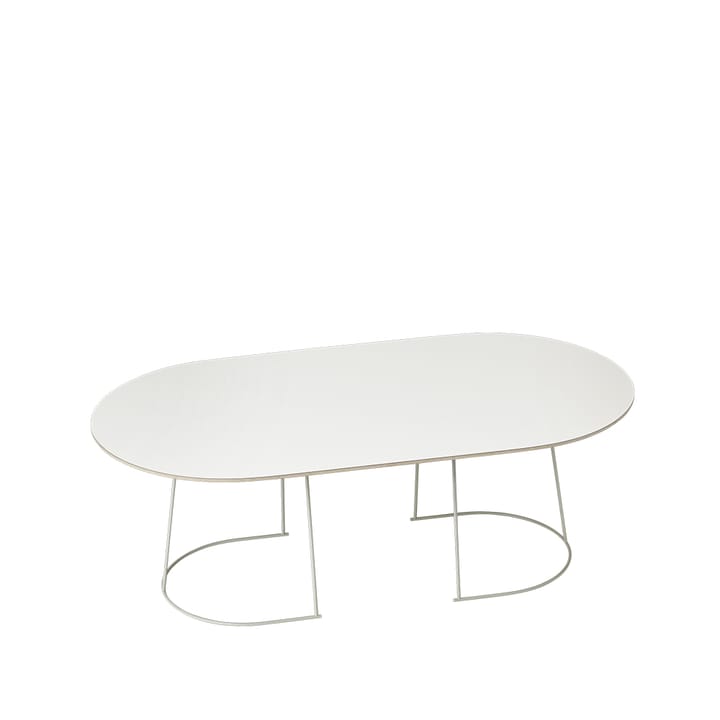 Tavolino da caffè Airy, ovale - bianco sporco, nanolaminato, grande - Muuto