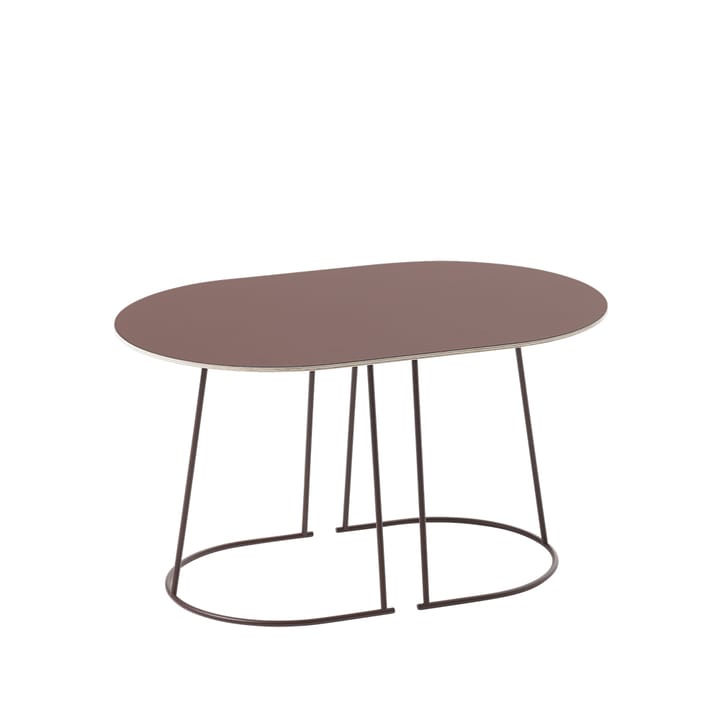 Tavolino da caffè Airy, ovale - prugna, nanolaminato, piccolo - Muuto