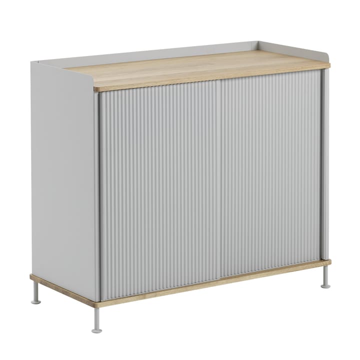 Tavolino Enfold, alto, Rovere, grigio Muuto