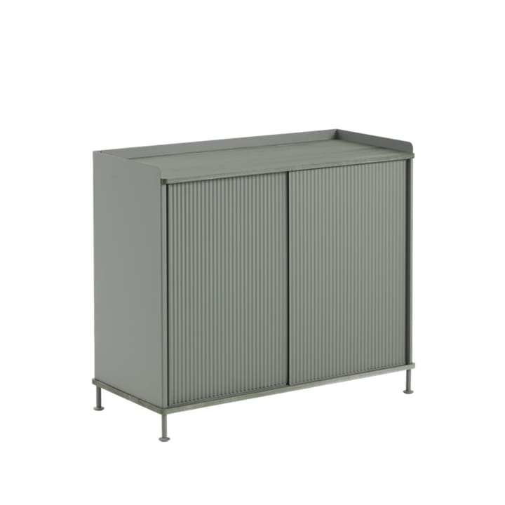 Tavolino Enfold Tall - dusty green, metallo - Muuto