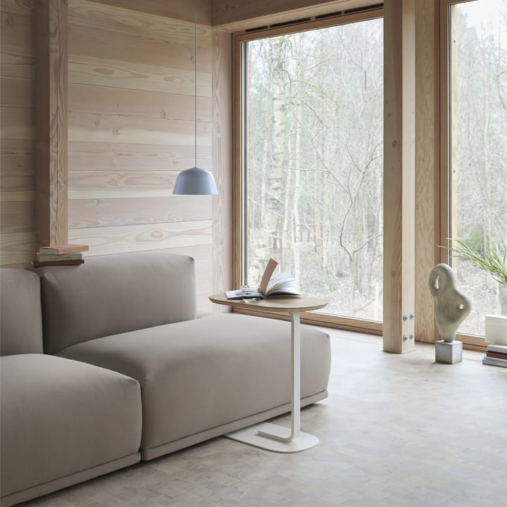 Tavolino Relate, alt. 73,5 cm - Impiallacciatura rovere, bianco sporco - Muuto