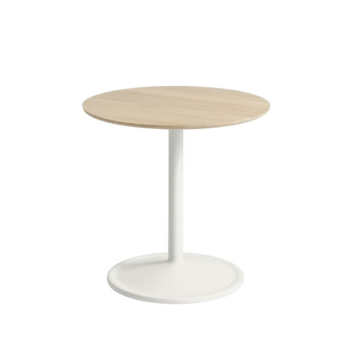 Tavolino Soft Ø 48cm - Rovere solido, bianco sporco, alt. 48 cm - Muuto