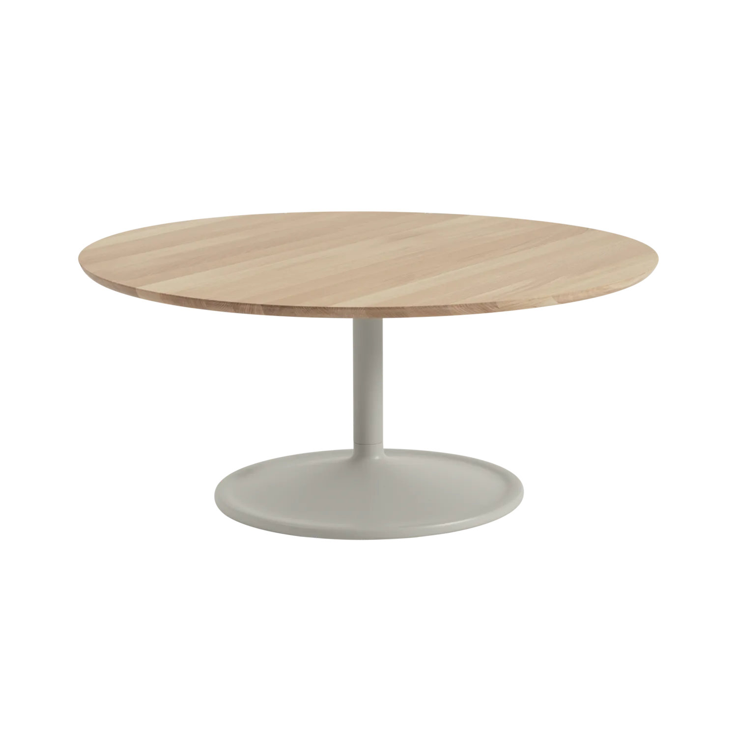 Tavolino Soft Ø95 cm, Solid oak-grigio Muuto