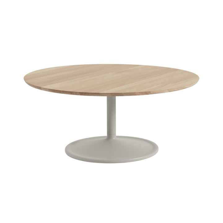 Tavolino Soft Ø95 cm - Solid oak-grigio - Muuto