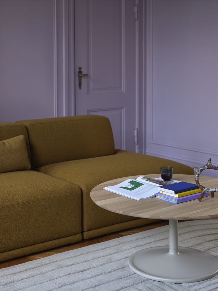 Tavolino Soft Ø95 cm, Solid oak-grigio Muuto