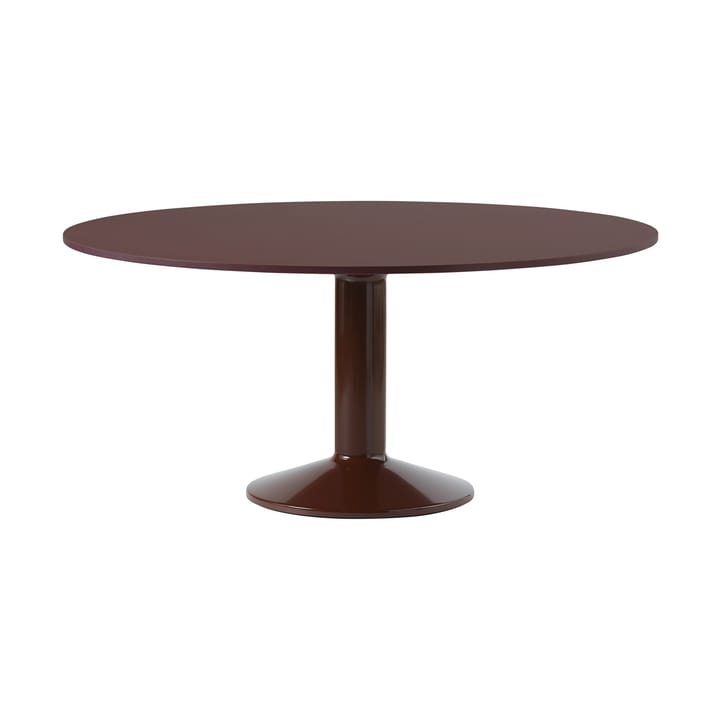 Tavolo a colonna Midst Ø 160 cm - Linoleum rosso scuro, rosso scuro - Muuto