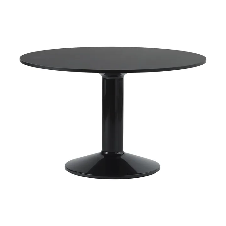 Tavolo a colonna Midst - Black linoleum-black, Ø120 cm - Muuto