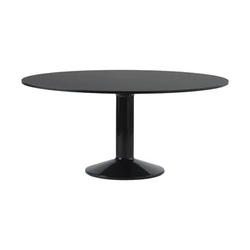 Tavolo a colonna Midst - Black linoleum-black, Ø160 cm - Muuto