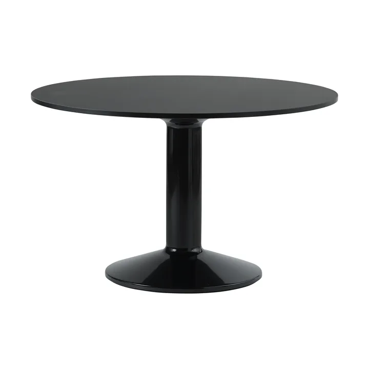Tavolo a colonna Midst - Black nanolaminate-black, Ø120 cm - Muuto