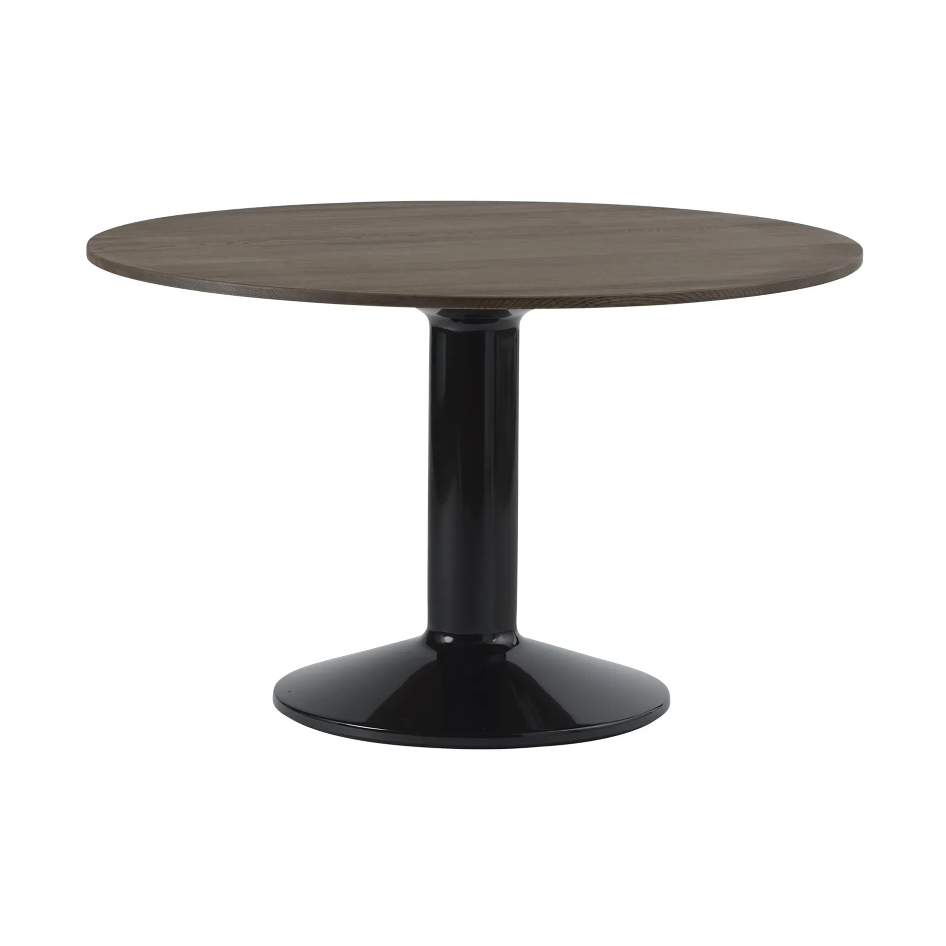 Tavolo a colonna Midst, Dark oiled oak-black, Ø120 cm Muuto