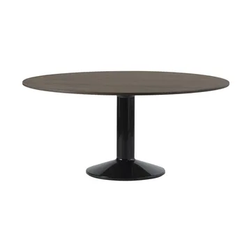 Tavolo a colonna Midst - Dark oiled oak-black, Ø160 cm - Muuto