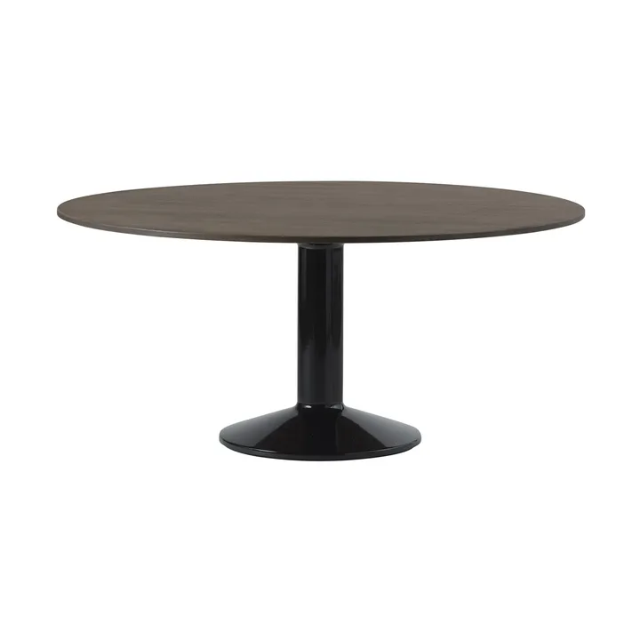 Tavolo a colonna Midst - Dark oiled oak-black, Ø160 cm - Muuto