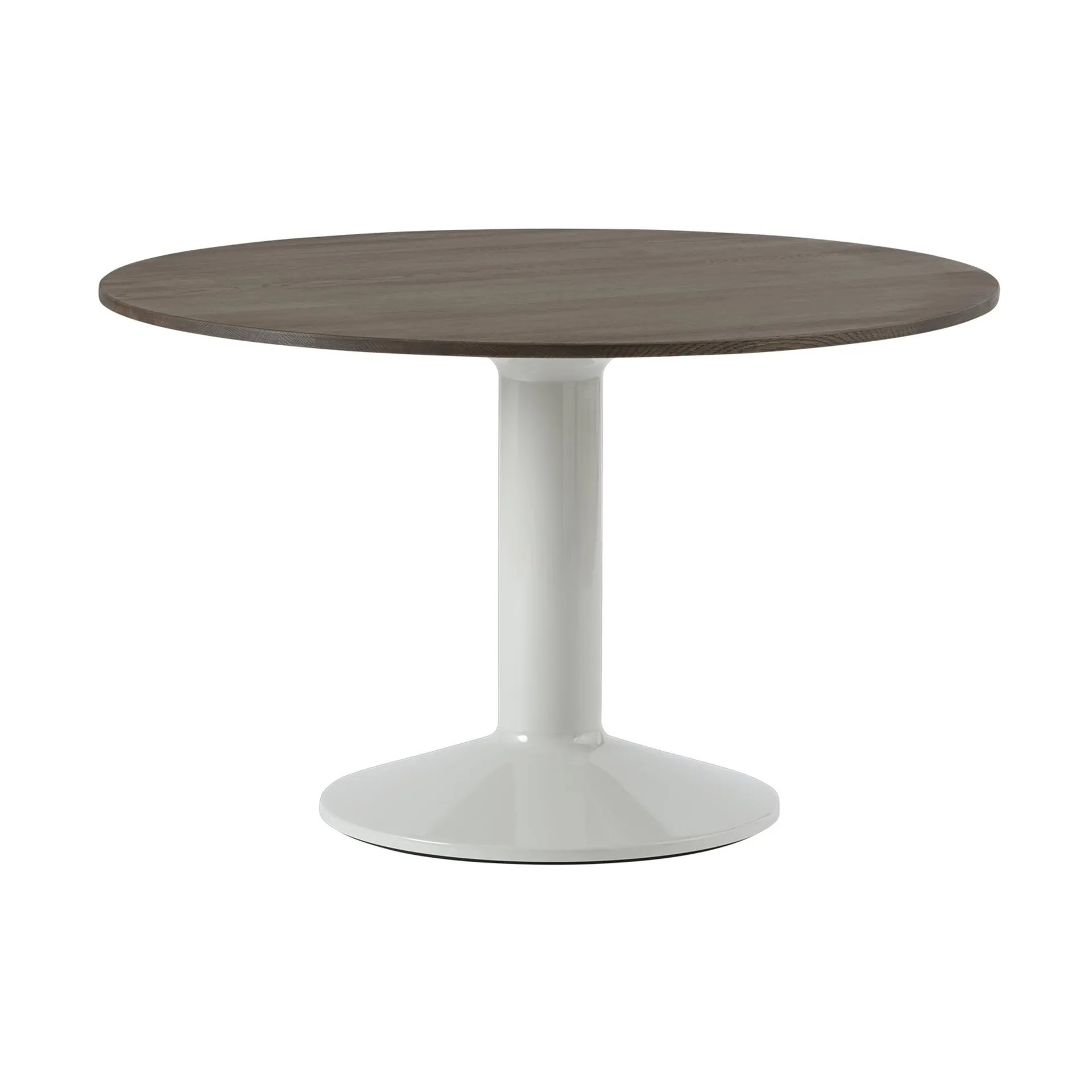 Tavolo a colonna Midst, Dark oiled oak-grey, Ø120 cm Muuto