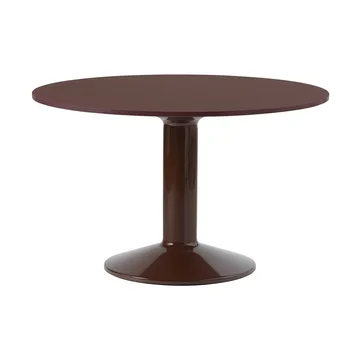Tavolo a colonna Midst - Dark red linoleum-dark red, Ø120 cm - Muuto