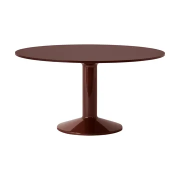 Tavolo a colonna Midst - Dark red linoleum-dark red, Ø140 cm - Muuto