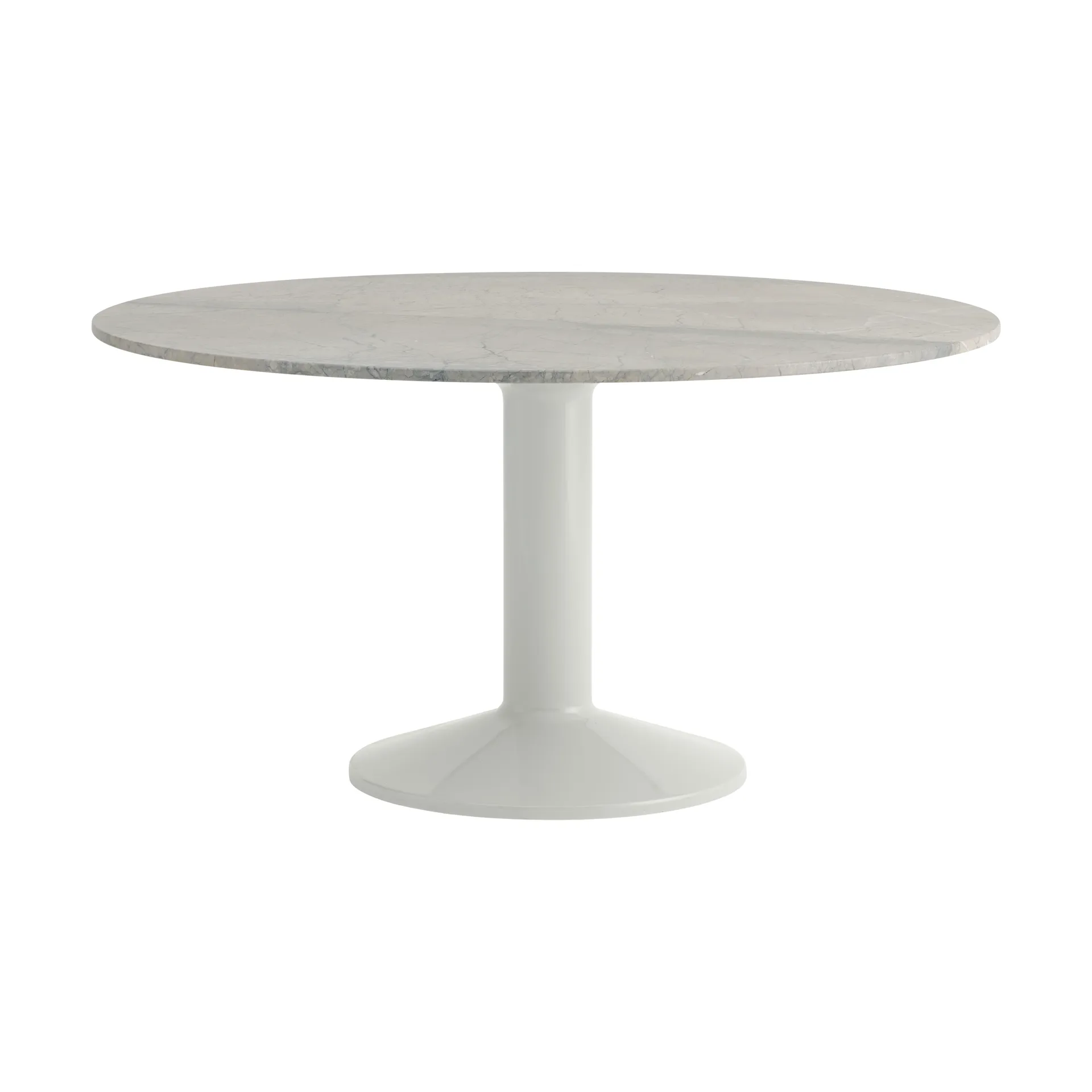 Tavolo a colonna Midst, Grey marble-grey, Ø140 cm Muuto