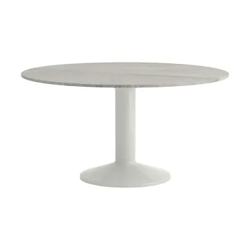 Tavolo a colonna Midst - Grey marble-grey, Ø140 cm - Muuto