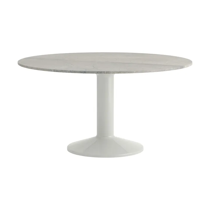 Tavolo a colonna Midst - Grey marble-grey, Ø140 cm - Muuto