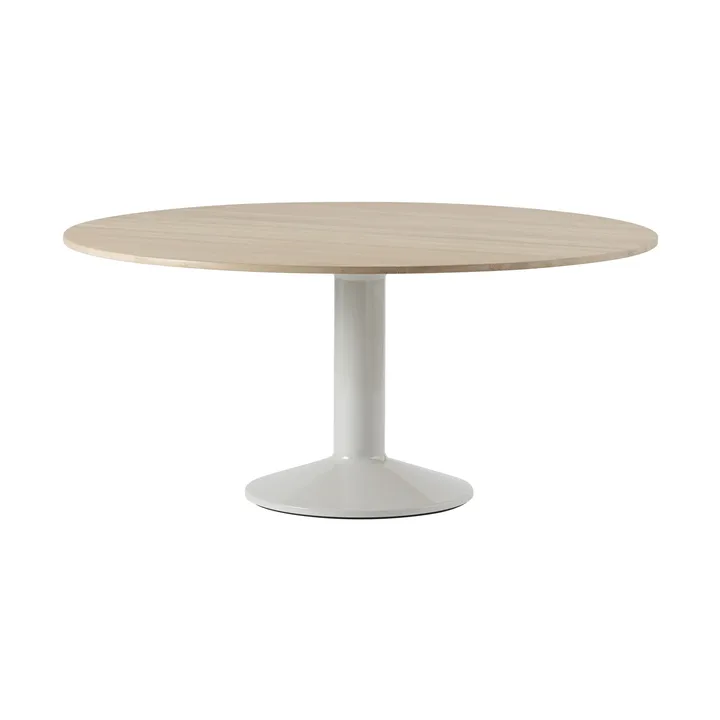 Tavolo a colonna Midst - Oiled oak-grey, Ø160 cm - Muuto