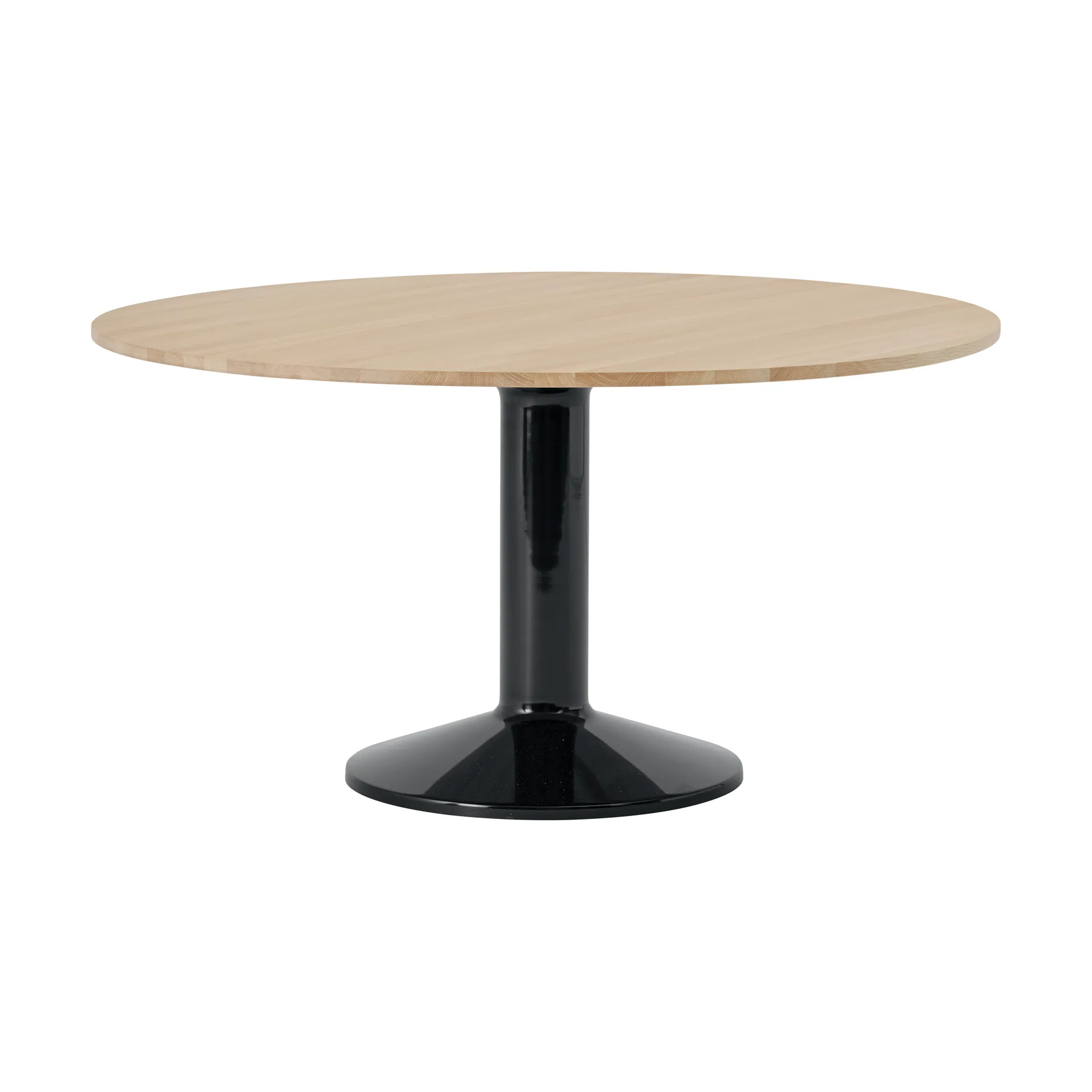 Tavolo a colonna Midst, Rovere oliato-black, Ø140 cm Muuto