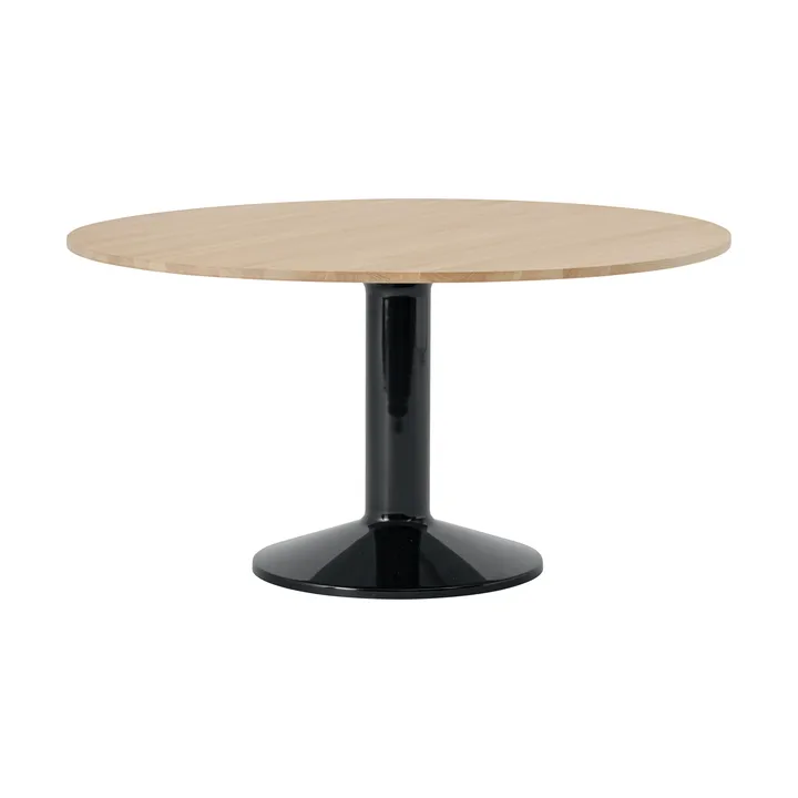 Tavolo a colonna Midst - Rovere oliato-black, Ø140 cm - Muuto