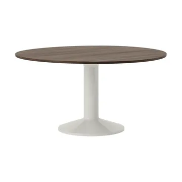 Tavolo a colonna Midst - Rovere oliato scuro-grigio, Ø140 cm - Muuto
