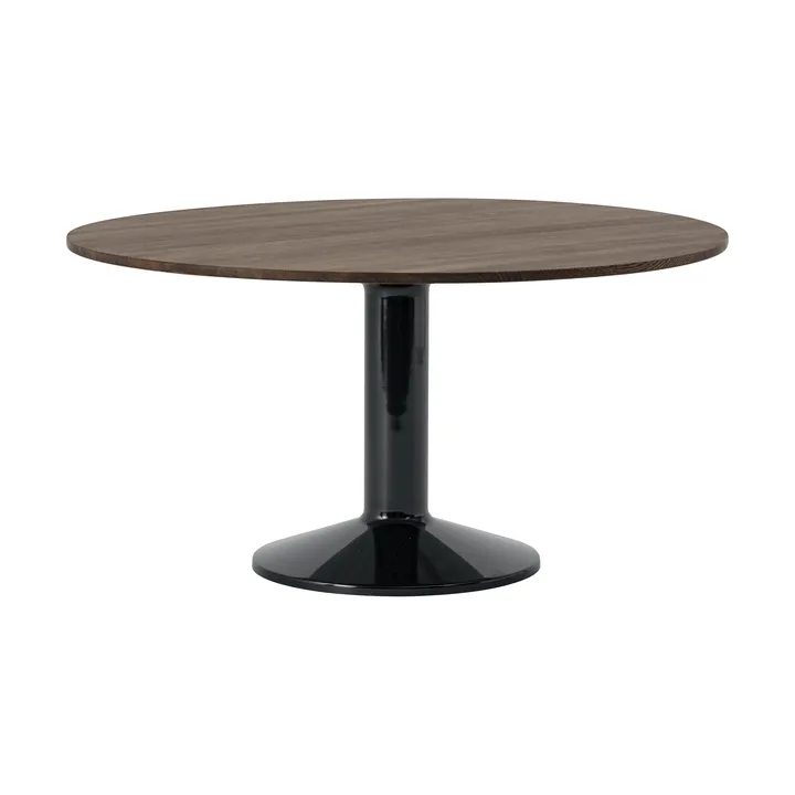 Tavolo a colonna Midst - Rovere oliato scuro-nero, Ø140 cm - Muuto