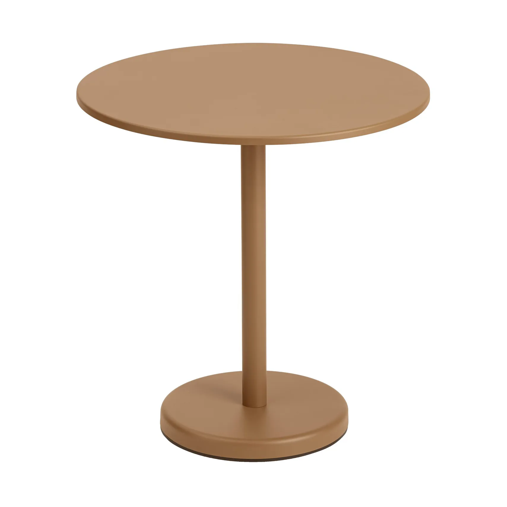 Tavolo da caffè in acciaio Linear V2 Ø70 cm Arancione bruciato Muuto
