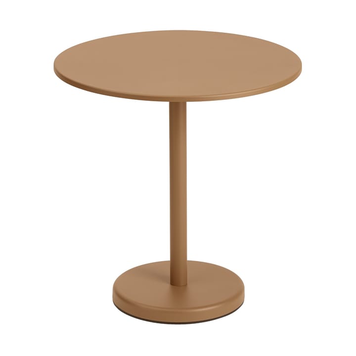 Tavolo da caffè in acciaio Linear V2 Ø70 cm Arancione bruciato - undefined - Muuto