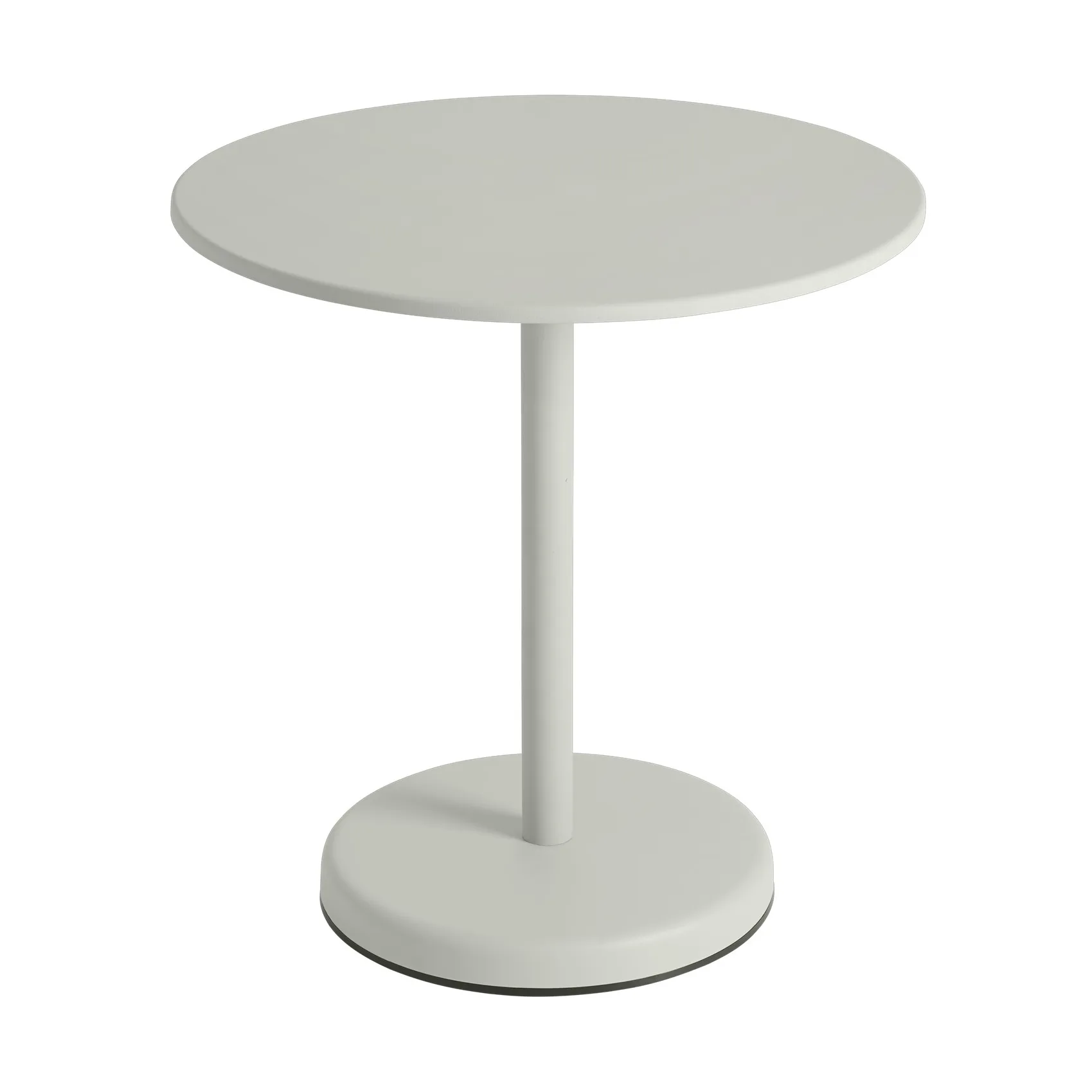 Tavolo da caffè in acciaio Linear V2 bord Ø70 cm Grigio Muuto