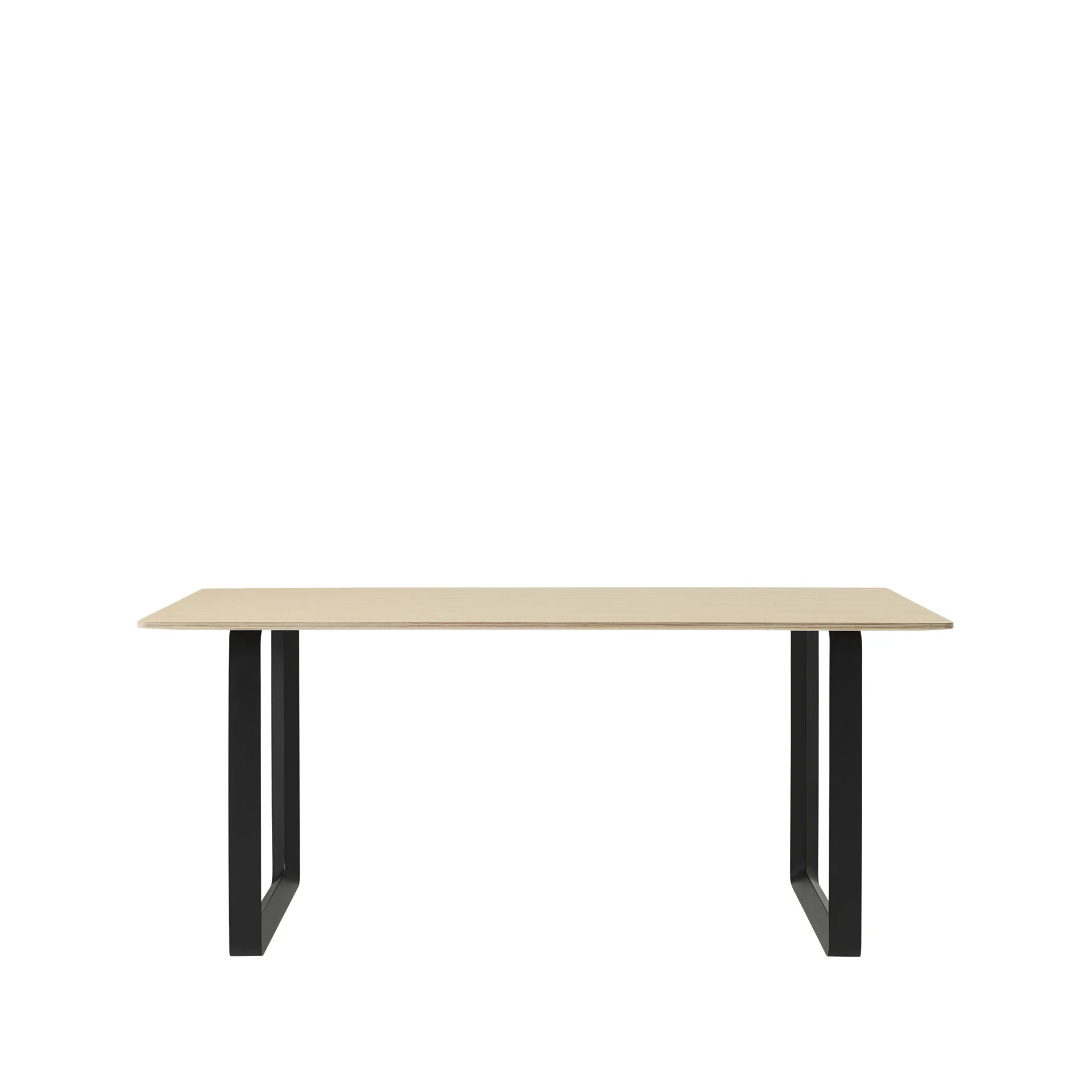 Tavolo da pranzo 70/70, 170x85 cm, Rovere impiallacciato, compensato, nero Muuto