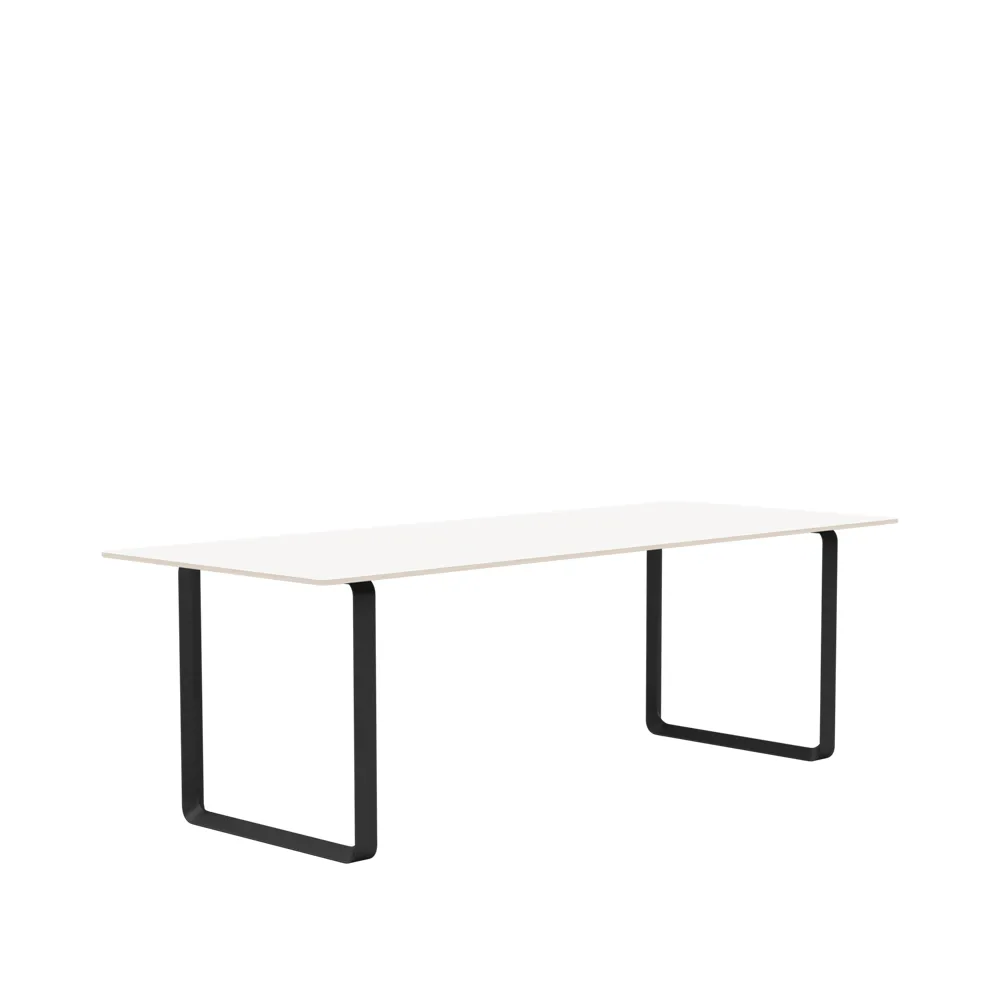 Tavolo da pranzo 70/70, 225x90 cm, Laminato bianco, compensato, nero Muuto