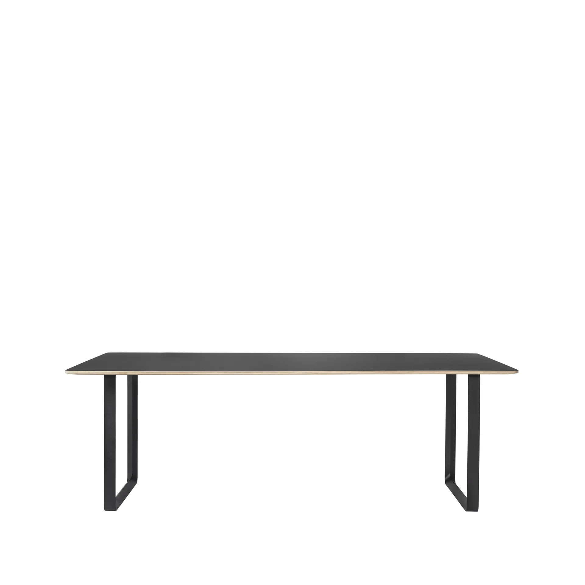 Tavolo da pranzo 70/70, 225x90 cm, linoleum nero, compensato, nero Muuto