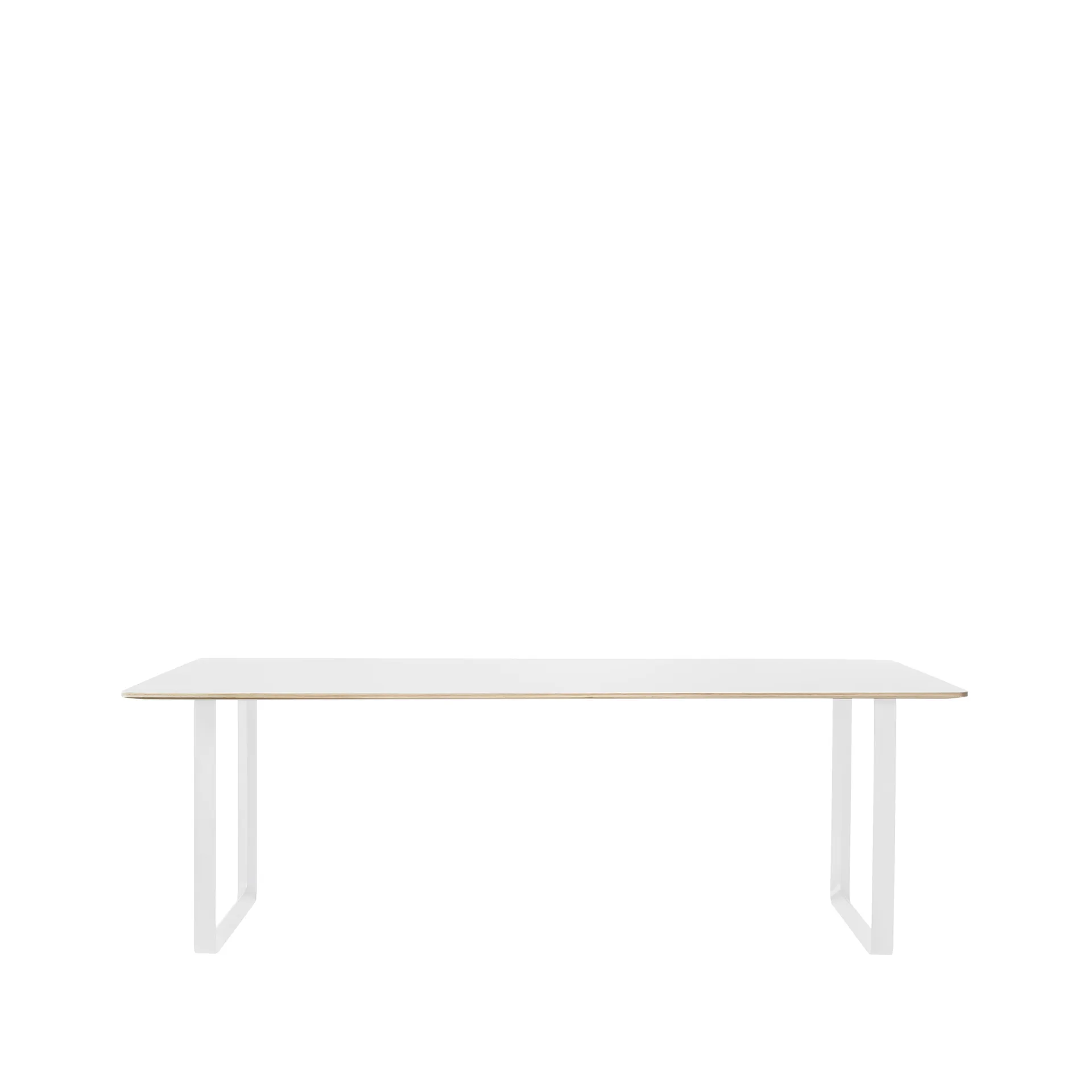 Tavolo da pranzo 70/70, 255x108 cm, laminato bianco, compensato, bianco Muuto
